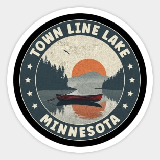 Town Line Lake Minnesota Sunset Sticker